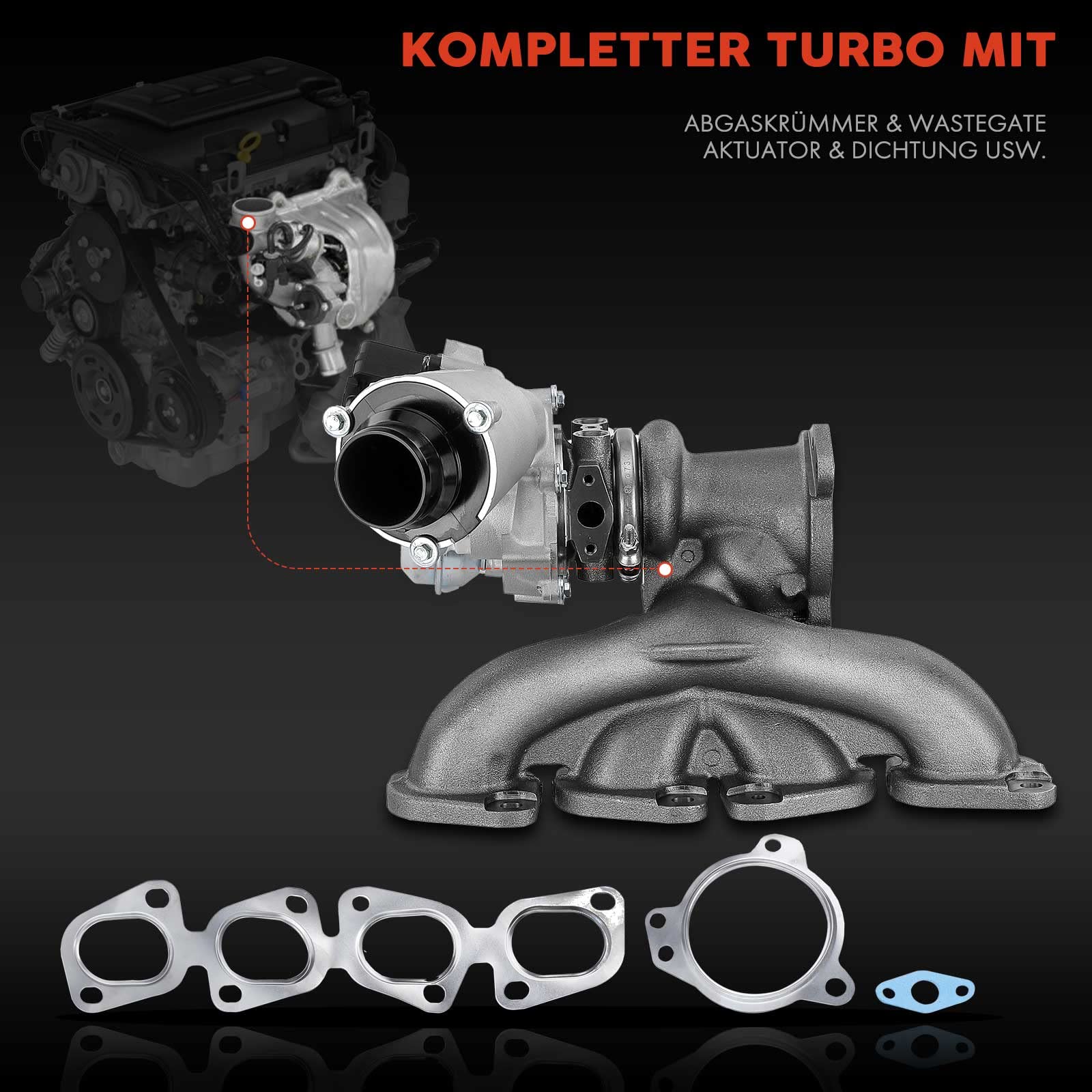 Frankberg Turbolader Abgasturbolader Kompatibel mit A-Klasse W176 A200 A160 A180 2012-2018 B-Klasse W242 W246 B200 B160 B180 B200 2011-2018 CLA Coupe C117 CLA 200 Replace# 2700902780