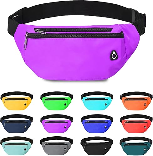 Miniatura 22 de Riñonera cruzada para mujeres y hombres, riñonera deportiva resistente al agua, bolsa de cinturón para viajes, senderismo, correr negro,