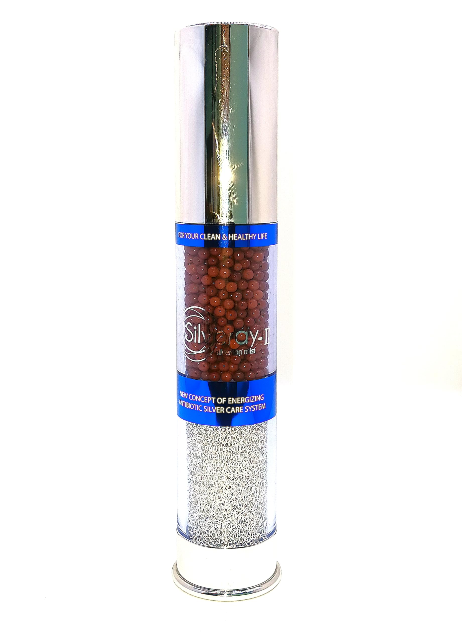 Silverex silveray ii skincare mist spray with 99 percent pure silver foam and ceramic balls moisturizing effect colloidal silver water