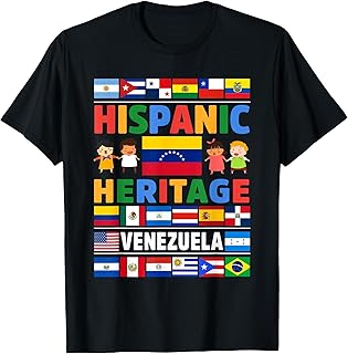 Hispanic Heritage Month Venezuela Flag Latino Kids T-Shirt