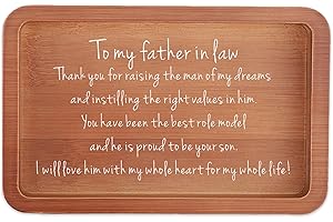 Rectangle Wood Tray - Meaningful Gift for Father of the Groom