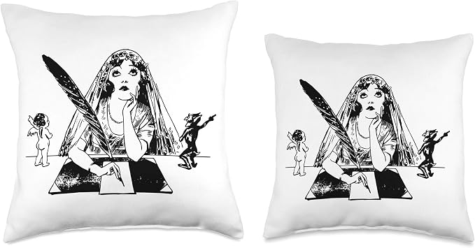 Angel and Devil Throw Pillow