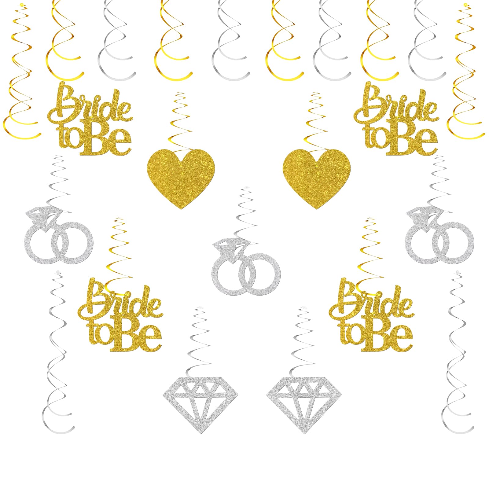 Tourbillons suspendus Bride to Be pour célébrer la future mariée avec amour et éclats