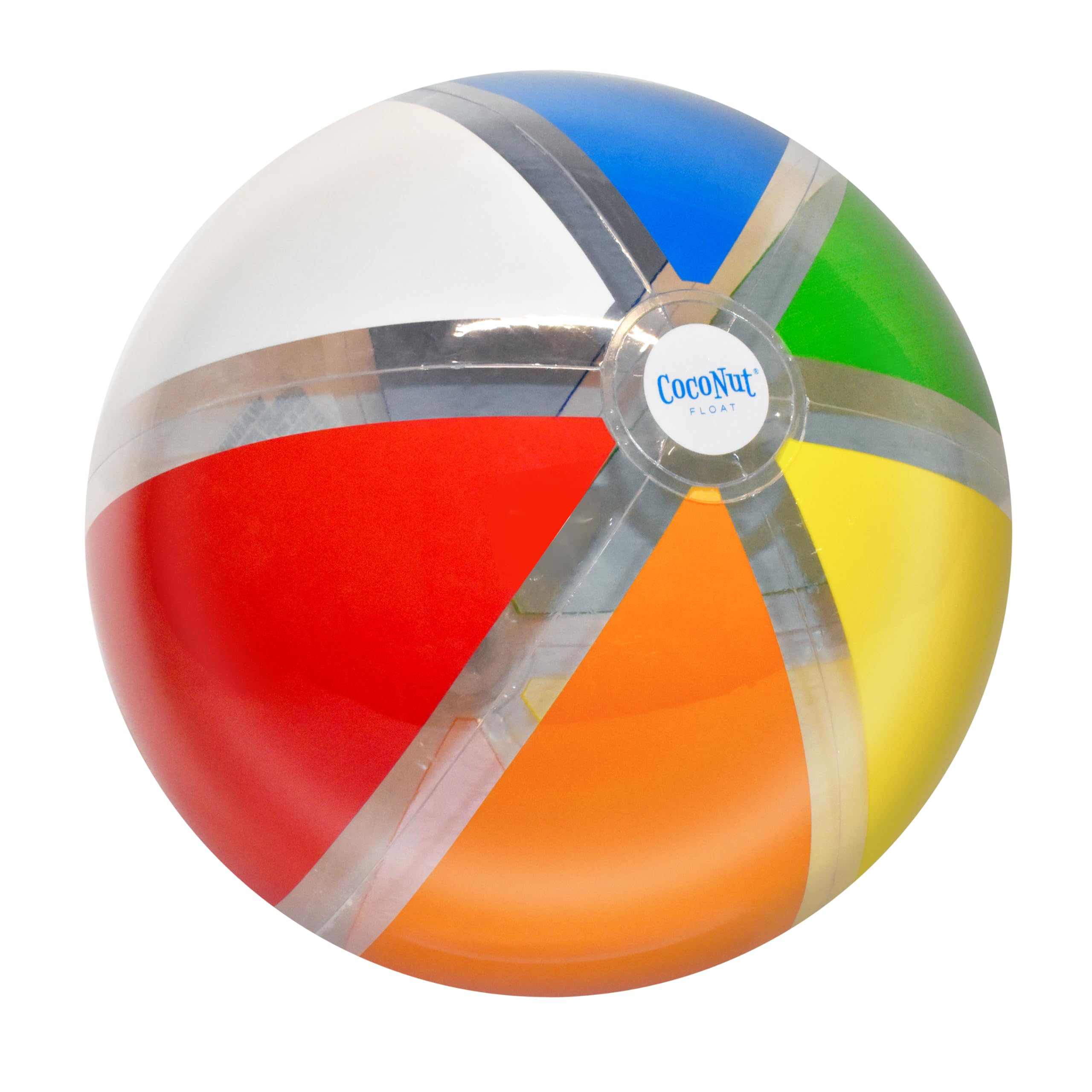 CocoNut Outdoor Rainbow Beach Balls - Small, Large and Jumbo Inflatable Beach Balls - Perfect for Summer, Swim Parties & Water Games