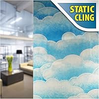 Vista 2 de Buydecorativefilm BDF 1CCCB - Película para ventana, de algodón y caramelo, azul nube, no adhesiva, adherencia estática, 36 pulgadas x 25 pies