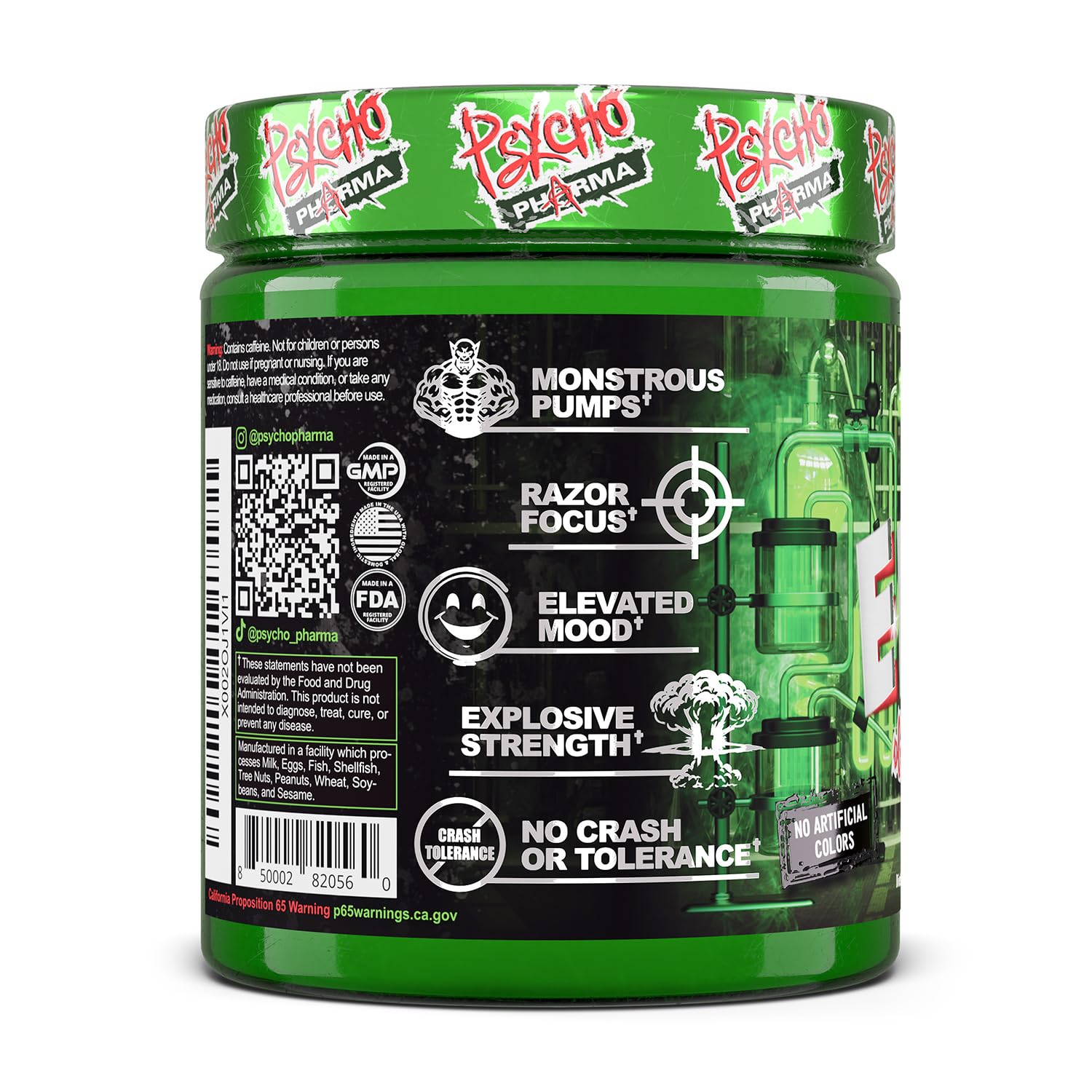 Psycho Pharma Edge of Insanity High-Stim Pre-Workout Powder – Intense Energy, Focus, Strength and Muscle Pumps – Advanced Pre Workout Supplement (Jungle Juice) — Amazon image 9