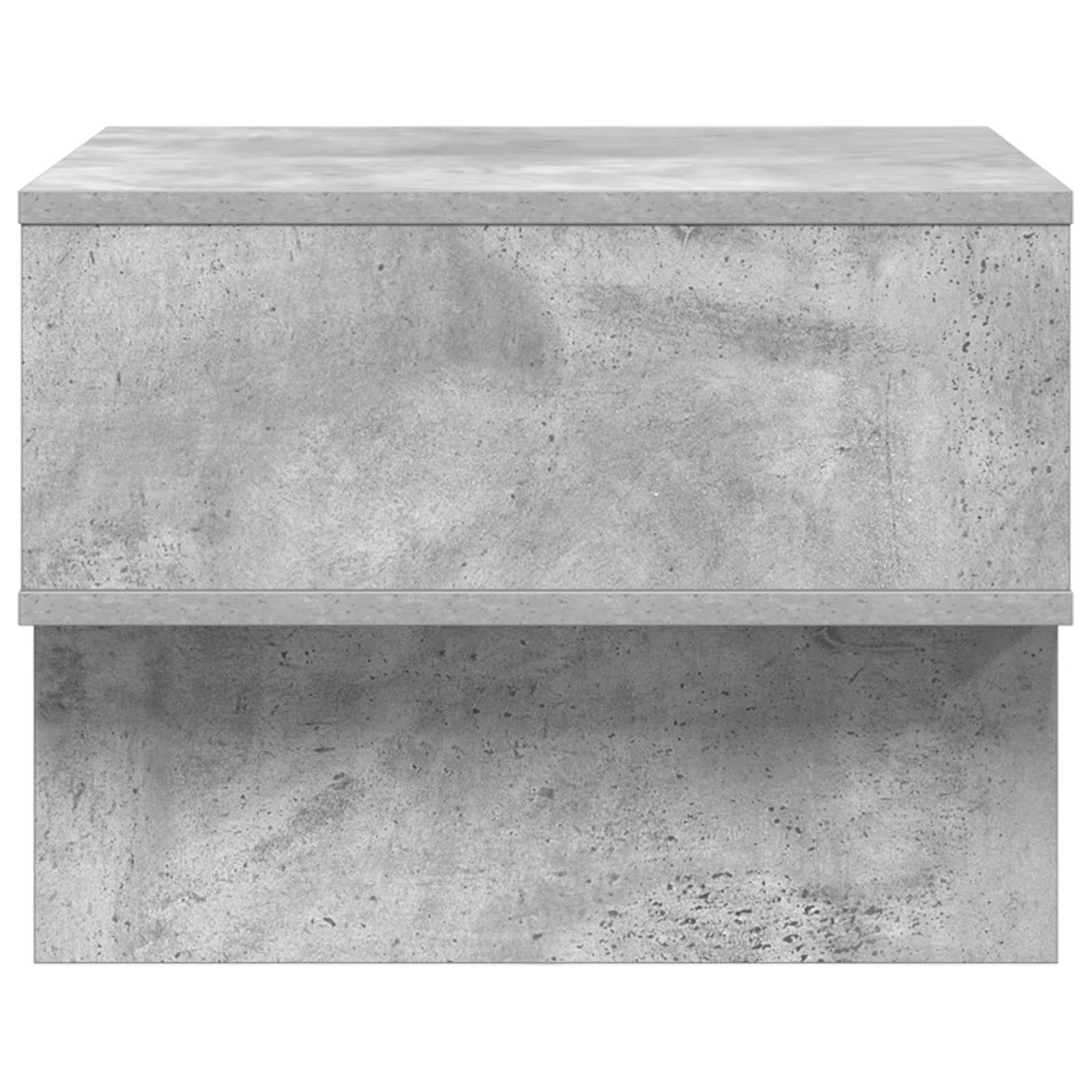 Tavolino da salotto grigio cemento, 48 x 46 x 35 cm, in legno con vano portaoggetti, scaffale, tavolino, design moderno, struttura stabile, facile montaggio, ideale per soggiorno, salotto
