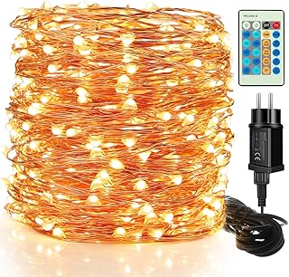 Moobibear Lichterkette für Innen und Aussen mit 300 LEDs in Warmweiß, Aus Kupferdraht für Garten, Weihnachten oder als Zimmerdekoration IP65, Stimmungsvolles Licht, DAS Erfolgsprodukt aus den USA !
