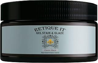 Water-Based Gel Stains by Retique It (8 Ounce Stain, 10 Classic Black)