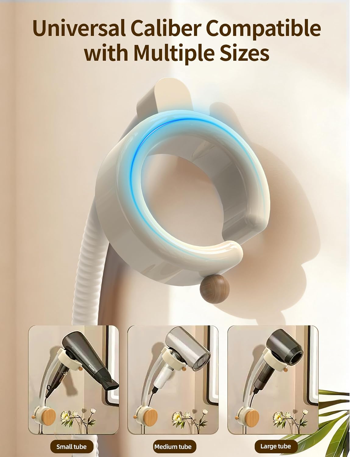 Hands-Free Suction Cup Hair Dryer Holder Wall Mount image 5