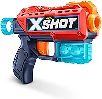 Vista 2 de XSHOT ZURU - Pistola de dardos de espuma roja Excel (6 objetivos de disparo + 8 dardos) de ZURU, lanzador de dardos de espuma roja XSHOT para niños