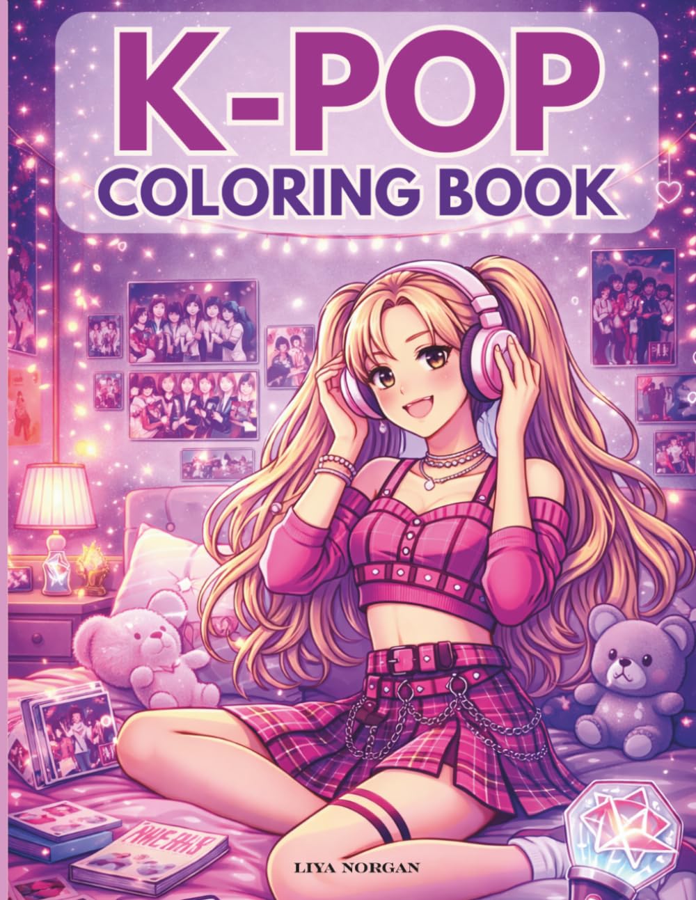 Kpop Coloring Book for Teens: A cute music-themed coloring book for girls who love K-pop vibes