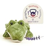 warmies Junior Microwavable & Weighted Stuffed Animals, Alligator - Heated Stuffed Animal Plushie for Warmth & Comfort - Cute Soft Plush Toys for Adults & Children (Boys, Girls, Babies & Toddlers)