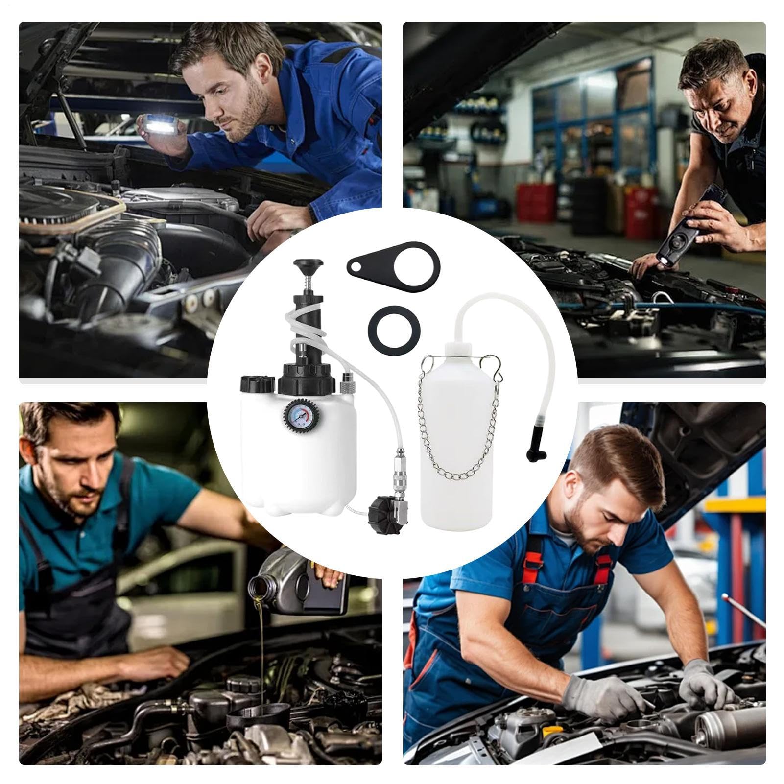 Ciśnieniowy Zestaw Do Odpowietrzania Układu Hamulcowego Samochodowa Część | 3L Zestaw Narzędzi do Wymiany Oleju i Odpowietrzania Dla Różnych Pojazdów W Tym Przyczepa Ciężarówka