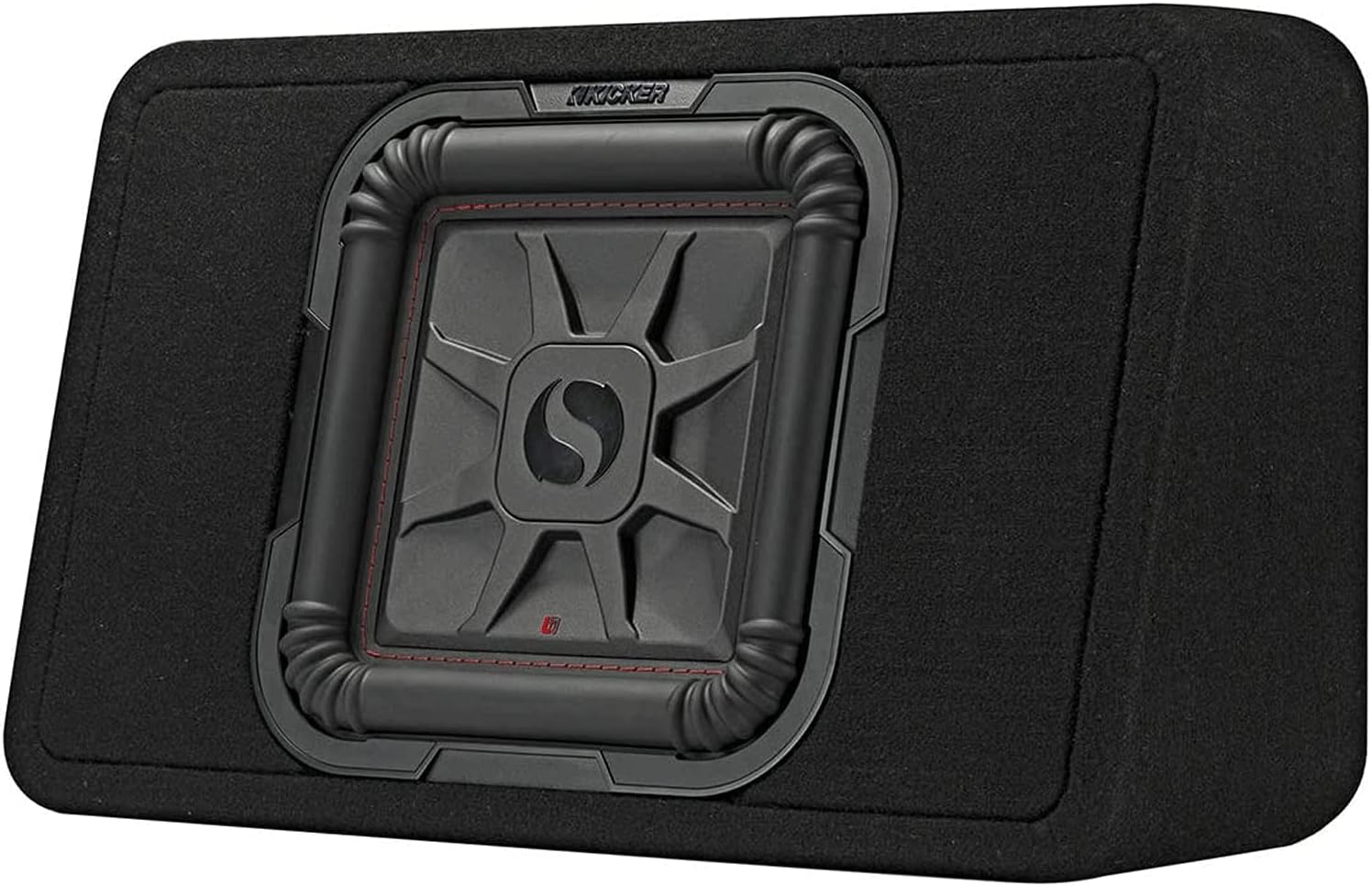 Blасk Frіdау 🔥 KICKER 46TL7T102 10 Inch 2 Ohm 500 Watt RMS Power and 1000 Watts Peak Power Single Car Audio Thin Profile Subwoofer Enclosure, Black