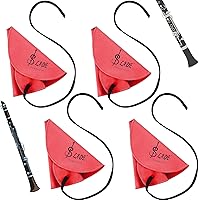 Vista 9 de Yinder 4 piezas paño de limpieza para clarinete, paño de limpieza para tubo interior, adecuado para piccolo, flauta, saxo, saxofón (negro)