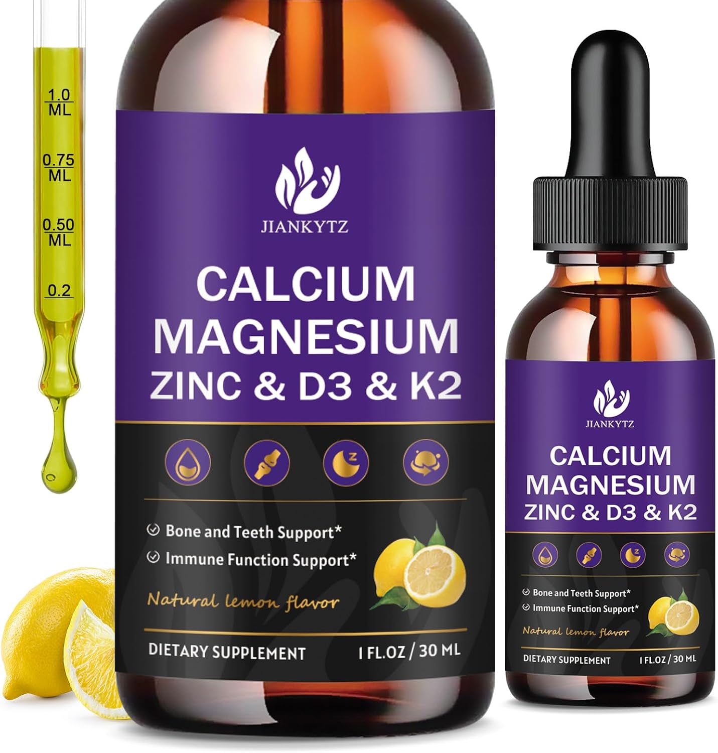 (2 Pack) Calcium Magnesium Zinc Liquid Drops for Women and Men – Bone & Teeth, Immune Support, Liquid Calcium Supplement with Magnesium Glycinate, Vitamin C D3 K2 B6 and Sea Moss | Sugar Free (2 Pack) Calcium Magnesium Zinc Liquid Drops for Women and Men – Bone & Teeth, Immune Support, Liquid Calcium Supplement with Magnesium Glycinate, Vitamin C D3 K2 B6 and Sea Moss | Sugar Free