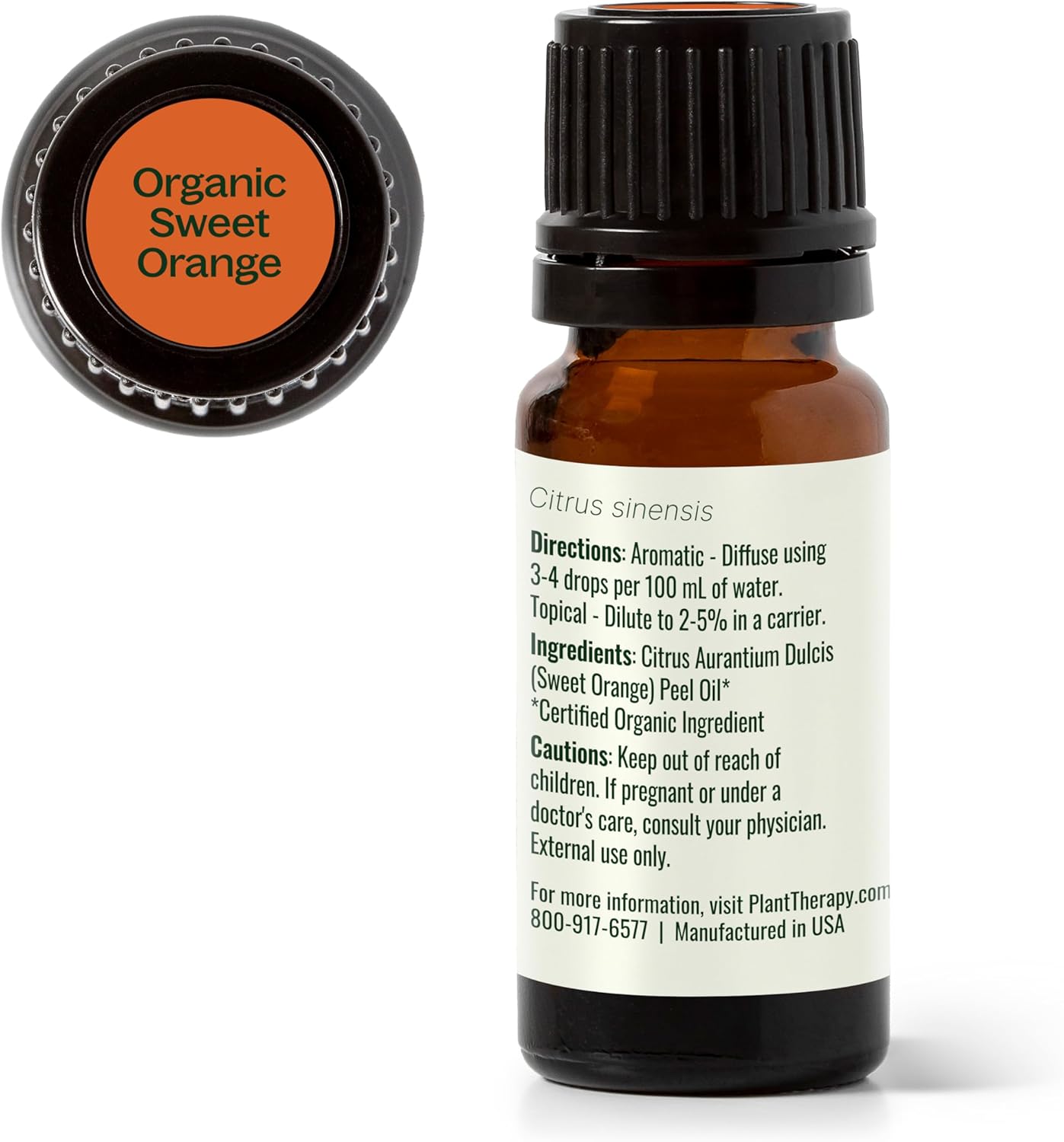 Plant Therapy Sweet Orange Organic Essential Oil 100% Pure, USDA Certified Organic, Undiluted, Natural Aromatherapy, Therapeutic Grade 10 mL (1/3 oz) - Image 8