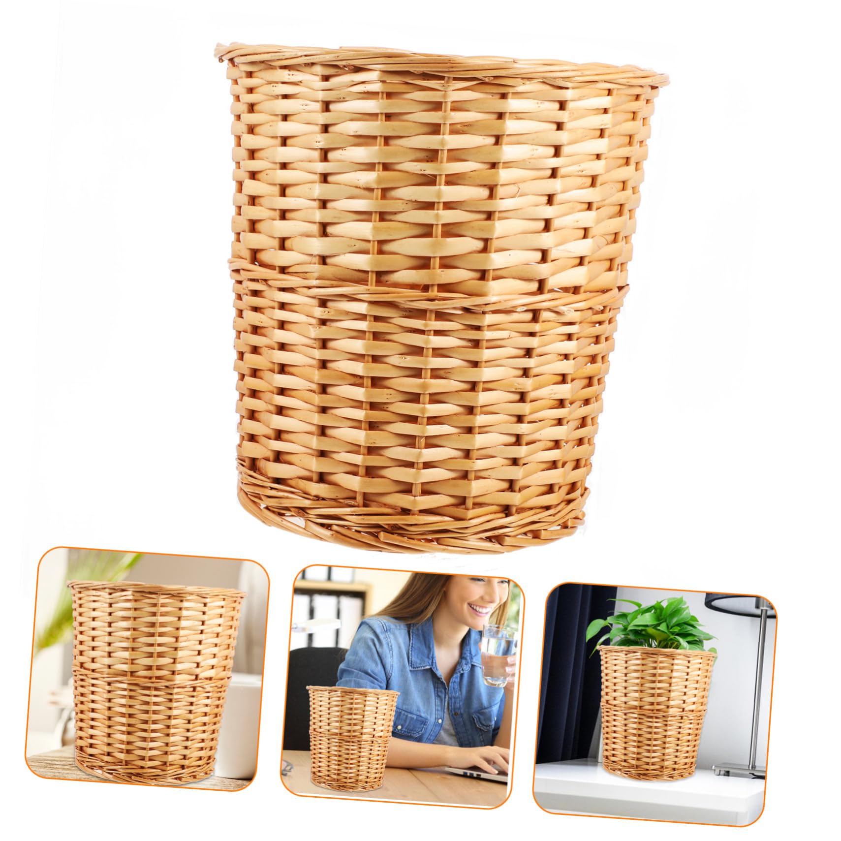 Happyyami Blumenkorb zum Aufbewahren von Trockenblumen Rustikaler aus Korbweide Handgeflochtener Leichter Mehrzweckkorb für Wohnzimmer und Schlafzimmer