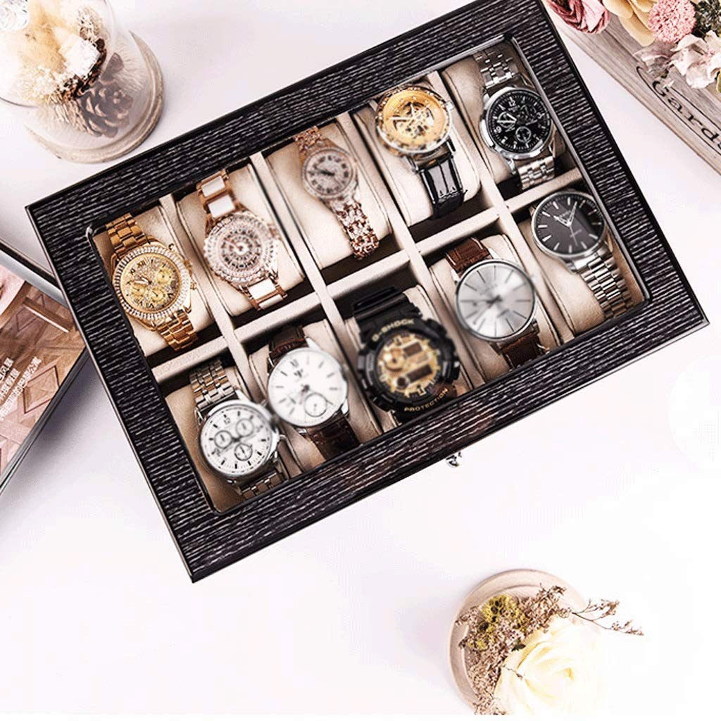 FKGJKT Uhrenbox – Schmuckschatulle und Schmuck-Organizer, Uhrenaufbewahrung, Schmuck-Organizer, verspiegelter Aufbewahrungskoffer, Geschenk für Mama Warm as Ever