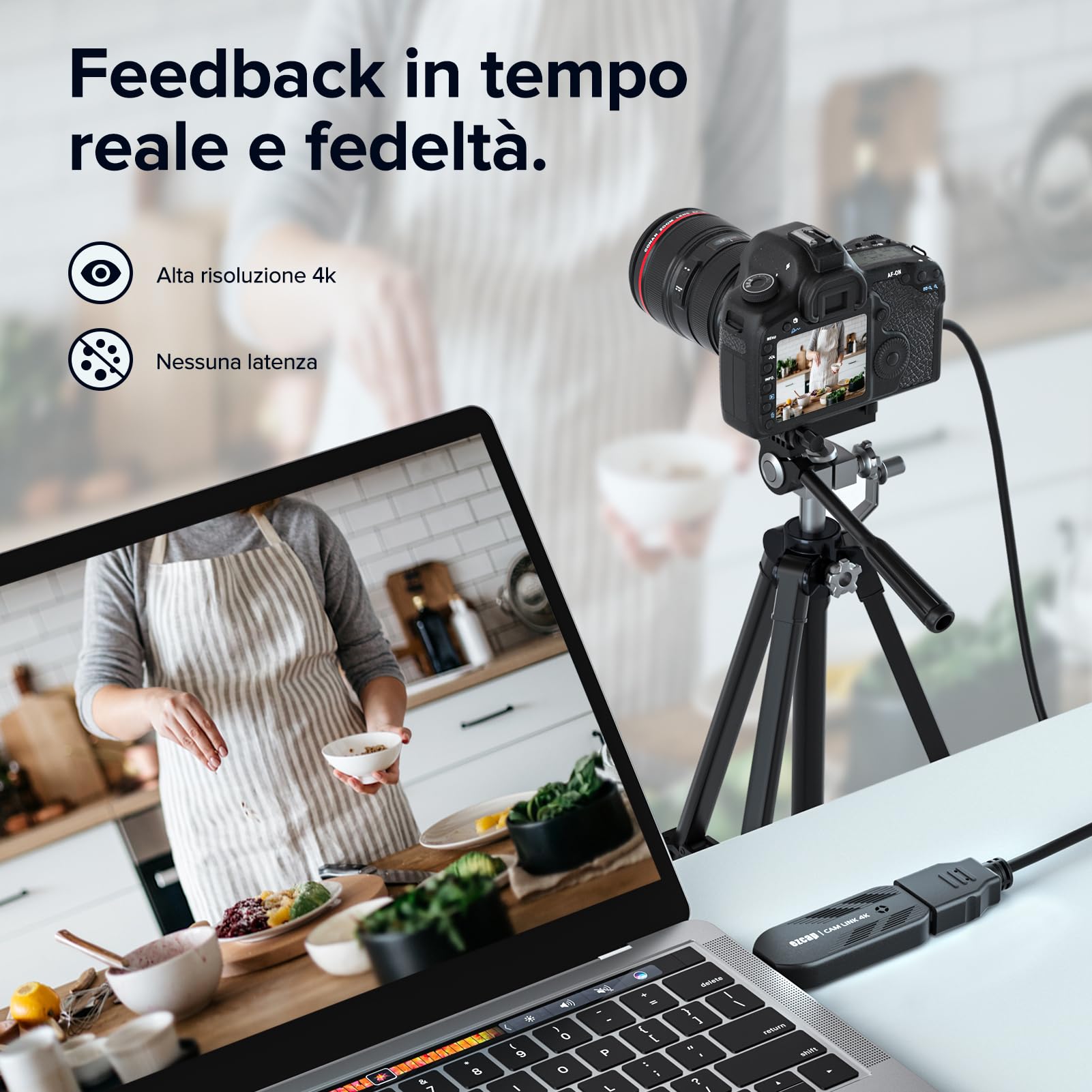 Mwin Scheda di acquisizione video, Cam Link 4K, Full HD 4K30/1080p120 a bassa latenza HDMI a USB 3.0, acquisizione di videogiochi per giochi, streaming, trasmissione in diretta, insegnamento online,
