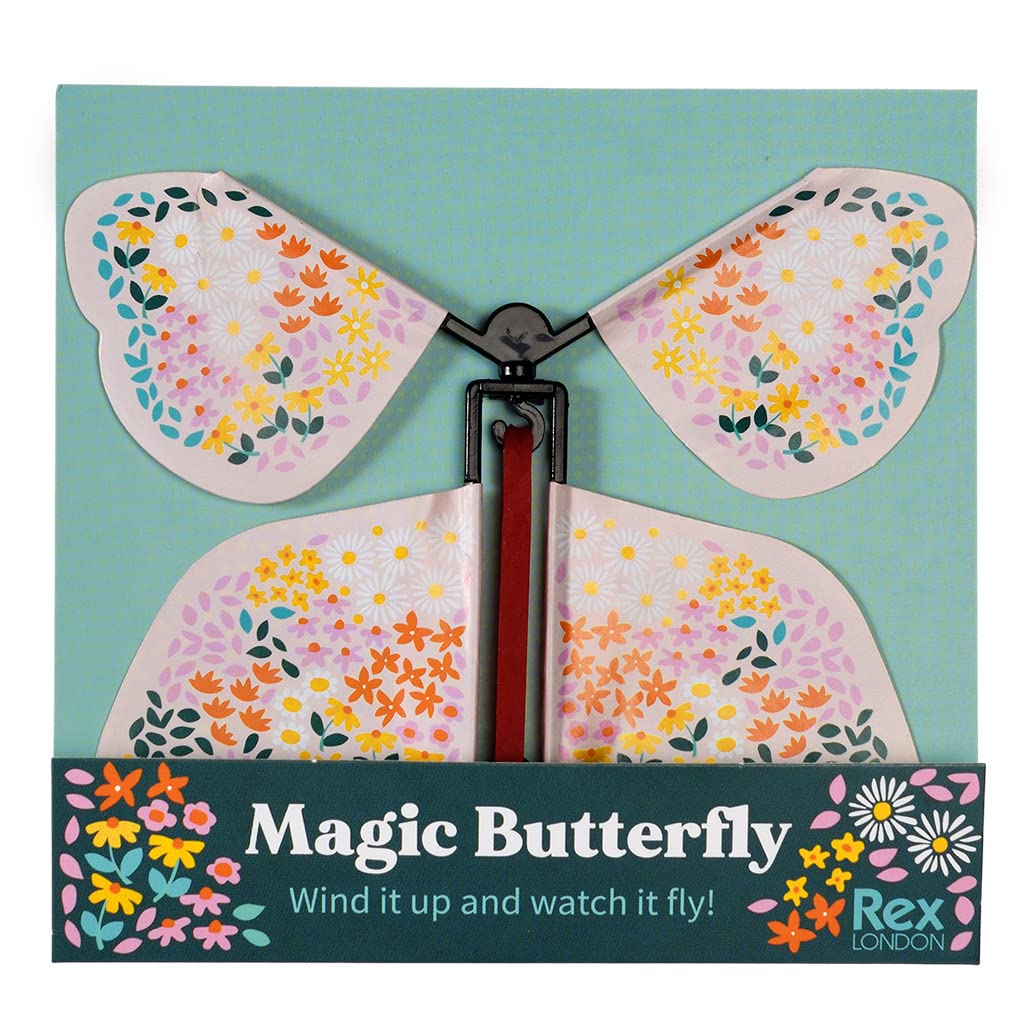 Rex London Pink Magic Wind Up Butterfly