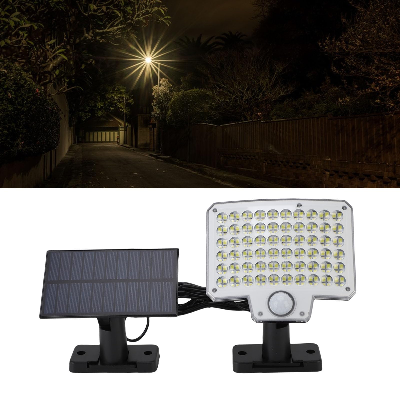 Fockety Lampes Solaires D'extérieur, 3 000 Lm, 240 LED, Détecteur de Mouvement, Télécommande, Applique Murale étanche IP65 pour Jardin, Clôture, Porte D'entrée, Terrasse, Jardin, Garage