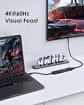 LENTION 7 Port USB C Hub,4K@60Hz HDMI,SD/TF Card Reader, 3xUSB A,100W PD | Ideal for Work & Study, 7-in-1 USB 3.0 Adapter for LaptopsCompatible with macOS, iOS/iPadOS, Windows & ChromeOS,Surface