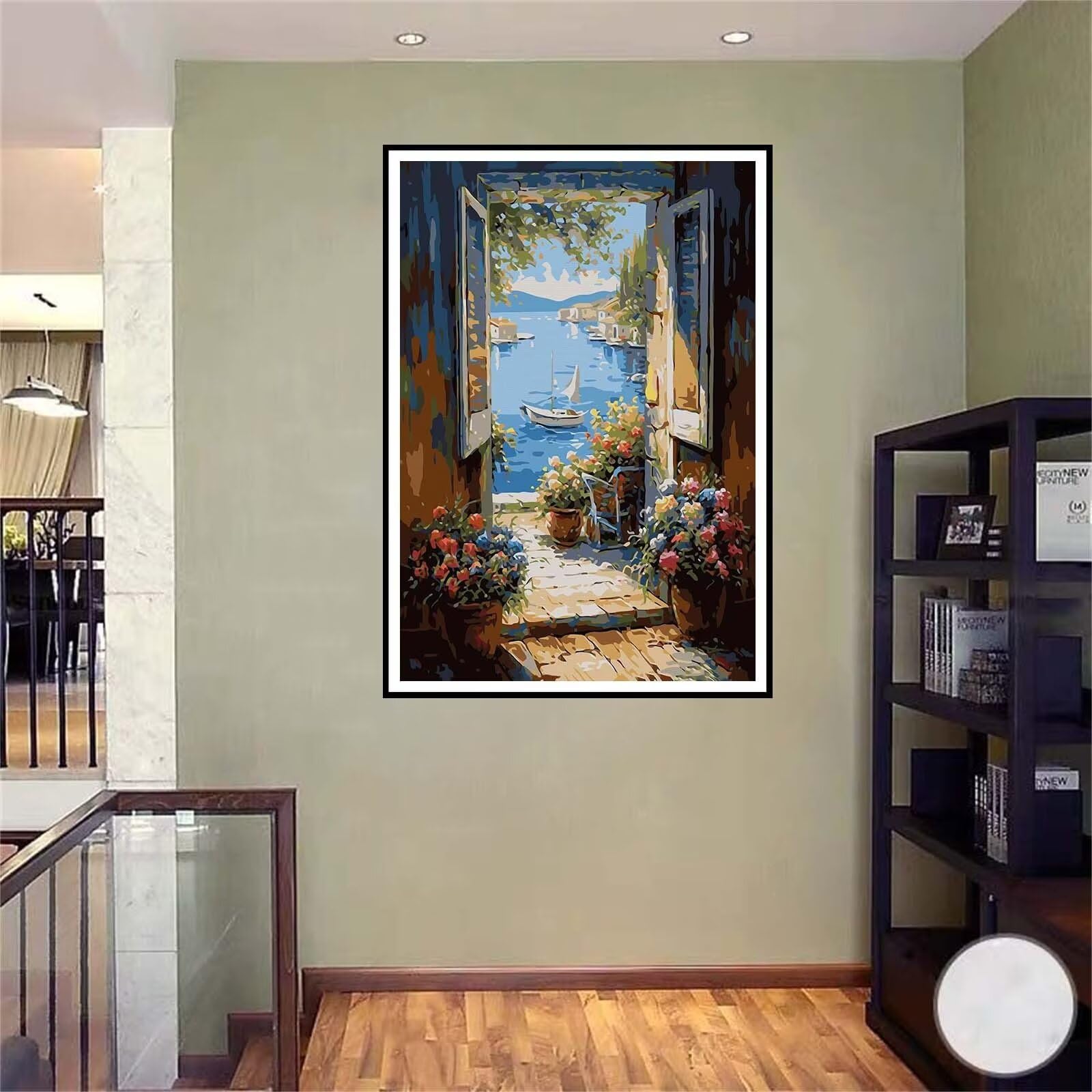 DIY Pittura Diamante 5D Completo Kits Adulti Bambini Ricamo Cristallo Strass Diamond Painting Art Parete Casa Decor Fiori Margherita 80x100cm G1622