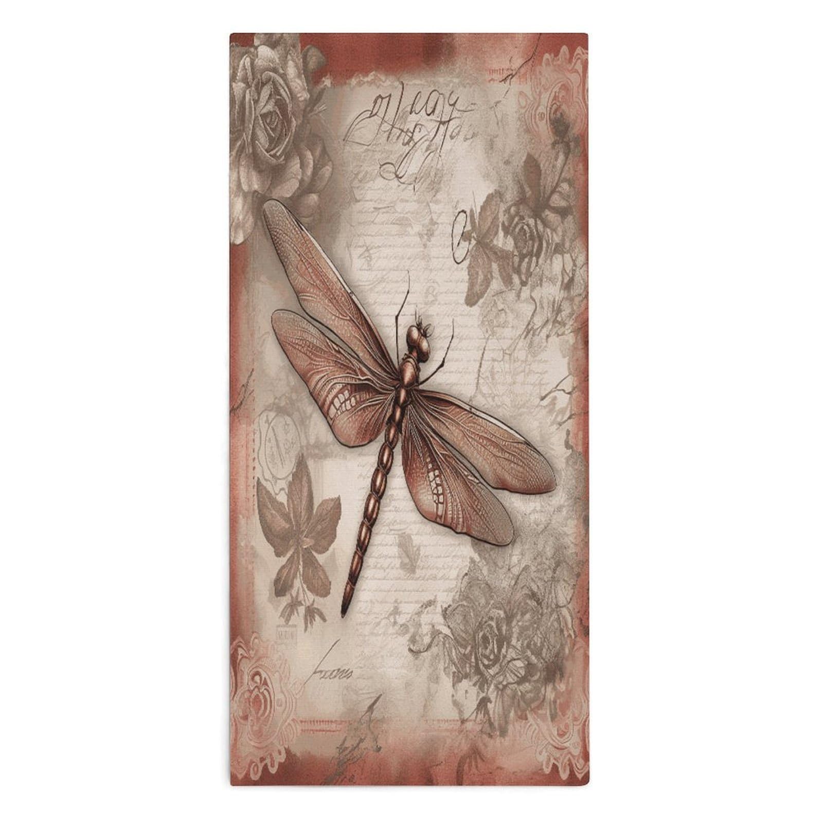 Fodpand Style Dragonfly Bee2 Microfiber Towels, Decorative Bath Towel Soft & Lightweight, Hand Towels Multipurpose Use For Bathroom, Pool, Gym, Spa, And Hotel Use
