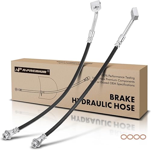 A-Premium Manguera hidráulica de freno delantero compatible con Buick Enclave 08-17 y Chevrolet Traverse 09-17 y GMC Acadia 07-16 y Saturn Outlook