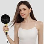 AINA Hair Dryer with Diffuser,Comb Full-Featured Blower 110V/1600W(Yellow) | 3 Heat/2 Speed;Cold shut button;Lightweight;Compact Size;High Temp;Low Airflow;Same Results;Less Expense