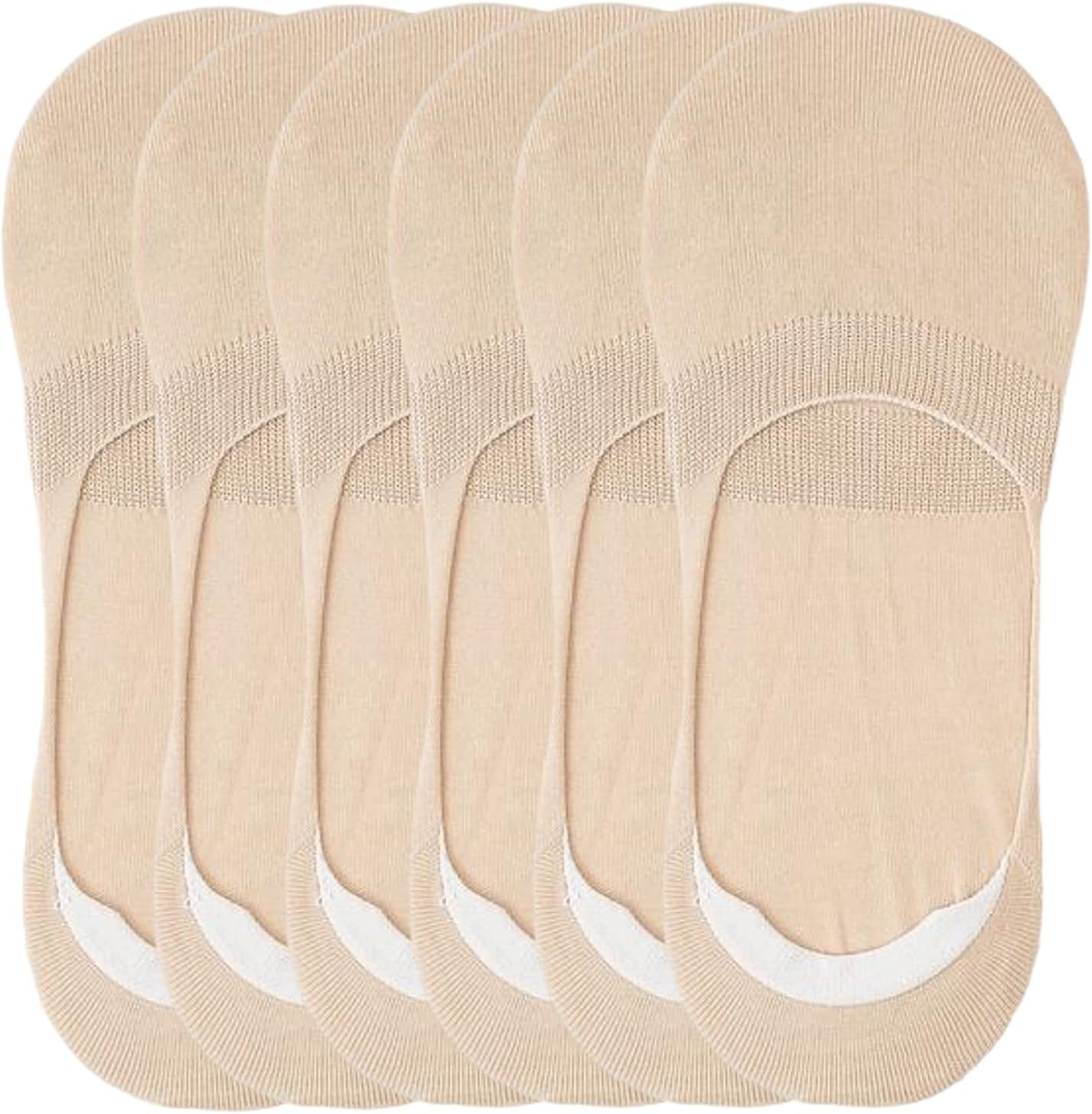 LEALDEALZCotton Loafer Socks with Anti-Slip Silicon for Men and Women - Free Size, Solid, Pack of 6
