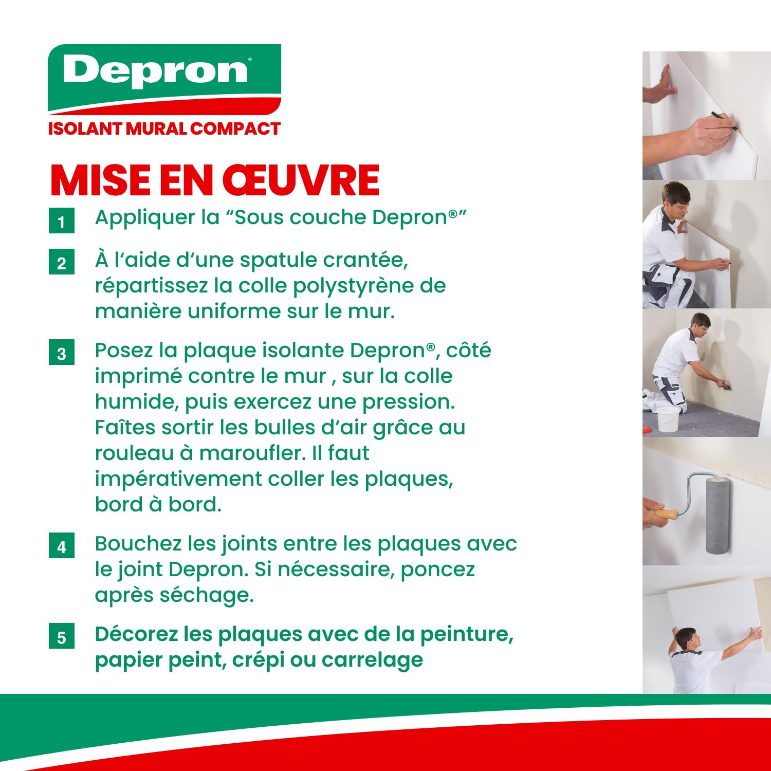 Quelyd Plaques DEPRON Format G6 Épaisseur 6 mm Plaque Isolation Thermique Isolant Murs Intérieurs Blanc 10 Plaques 1 m²