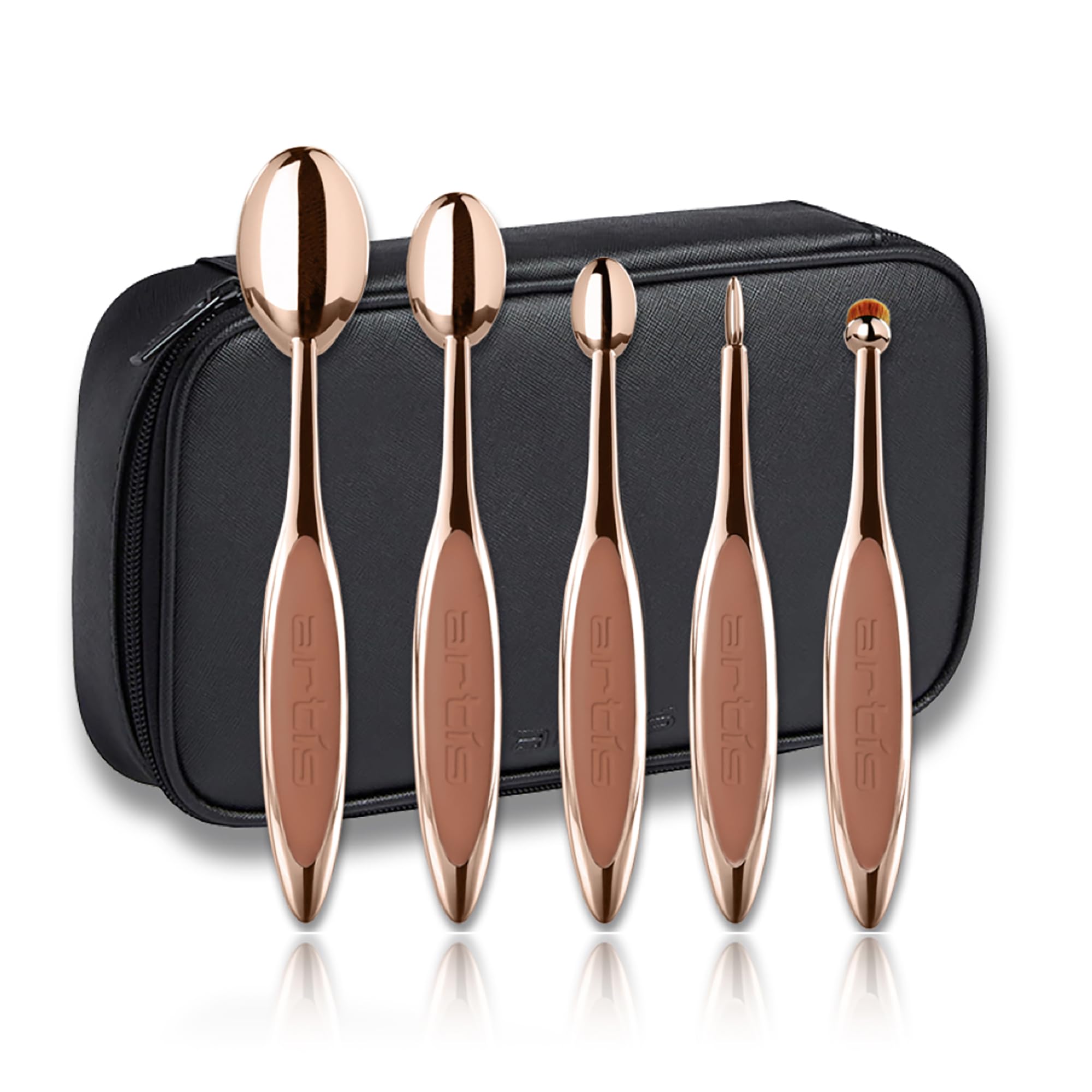 ArtisElite 5 Brush Set in Rose Gold, 5 Pc Makeup Brush Set