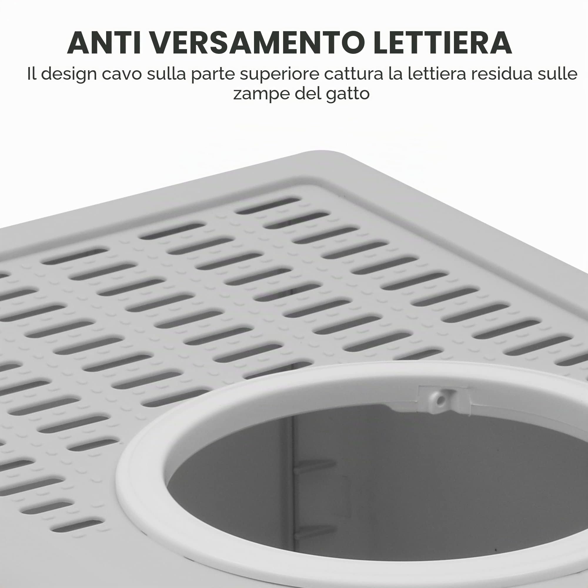 YITAHOME Grande lettiera per gatti chiusa con coperchio, con cappuccio, inodore, anti-spruzzi, con cassetto, paletta per ingresso anteriore, porta di uscita superiore, facile da installare e pulire