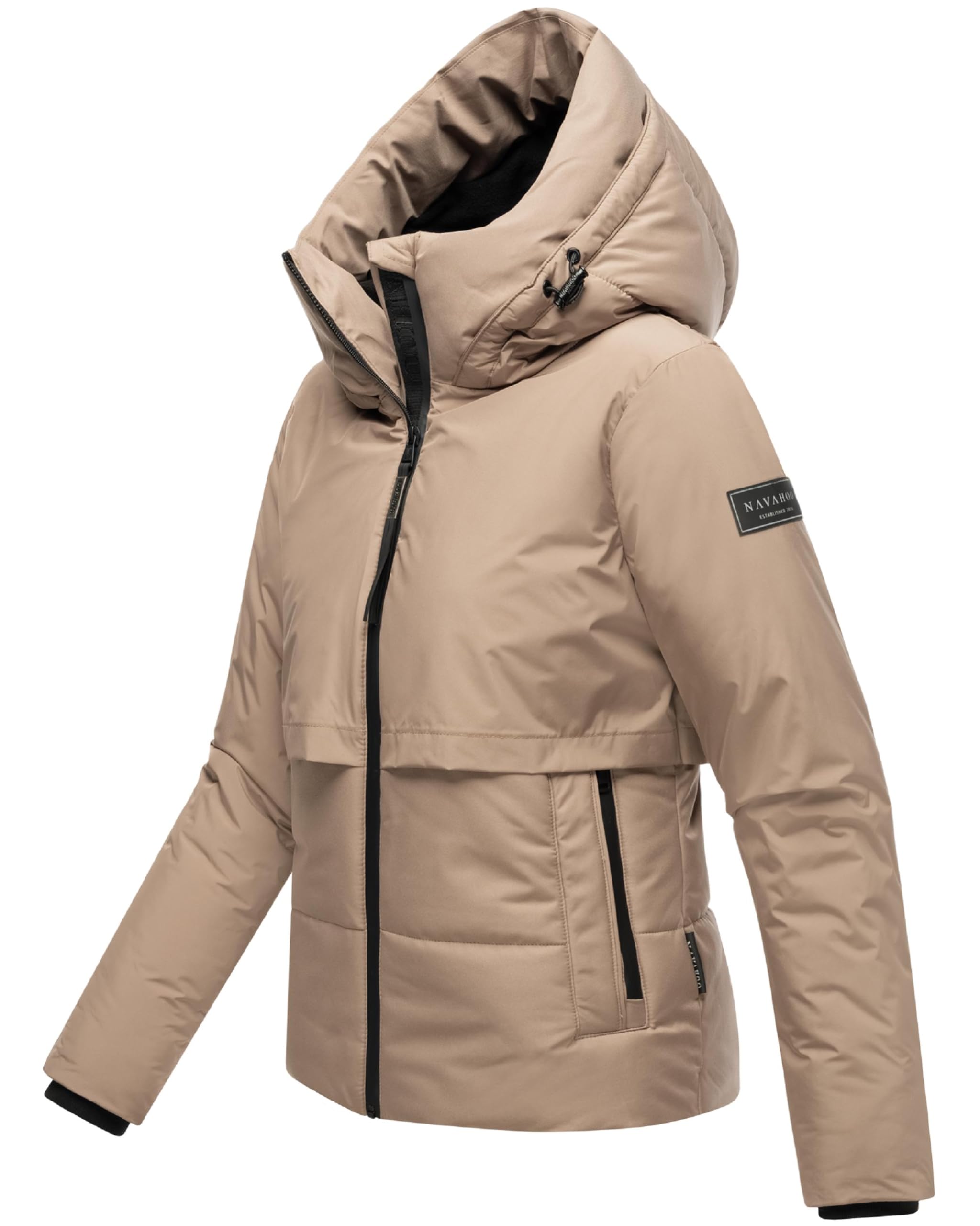 Navahoo Damen Winterjacke warme Steppjacke mit Fleece-Innenfutter und Kapuze Liebesküken XIV XS-XXL