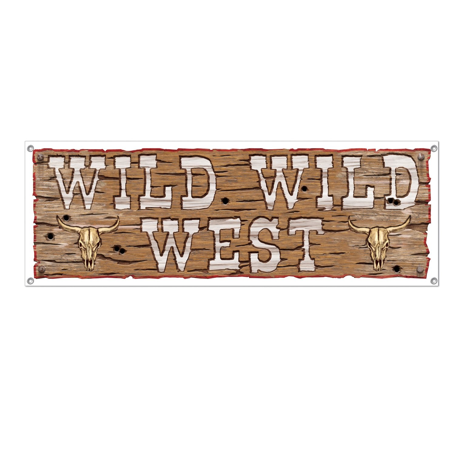 A Beistle Creation Wild West Sign Banner, Multicolor, One size 57676