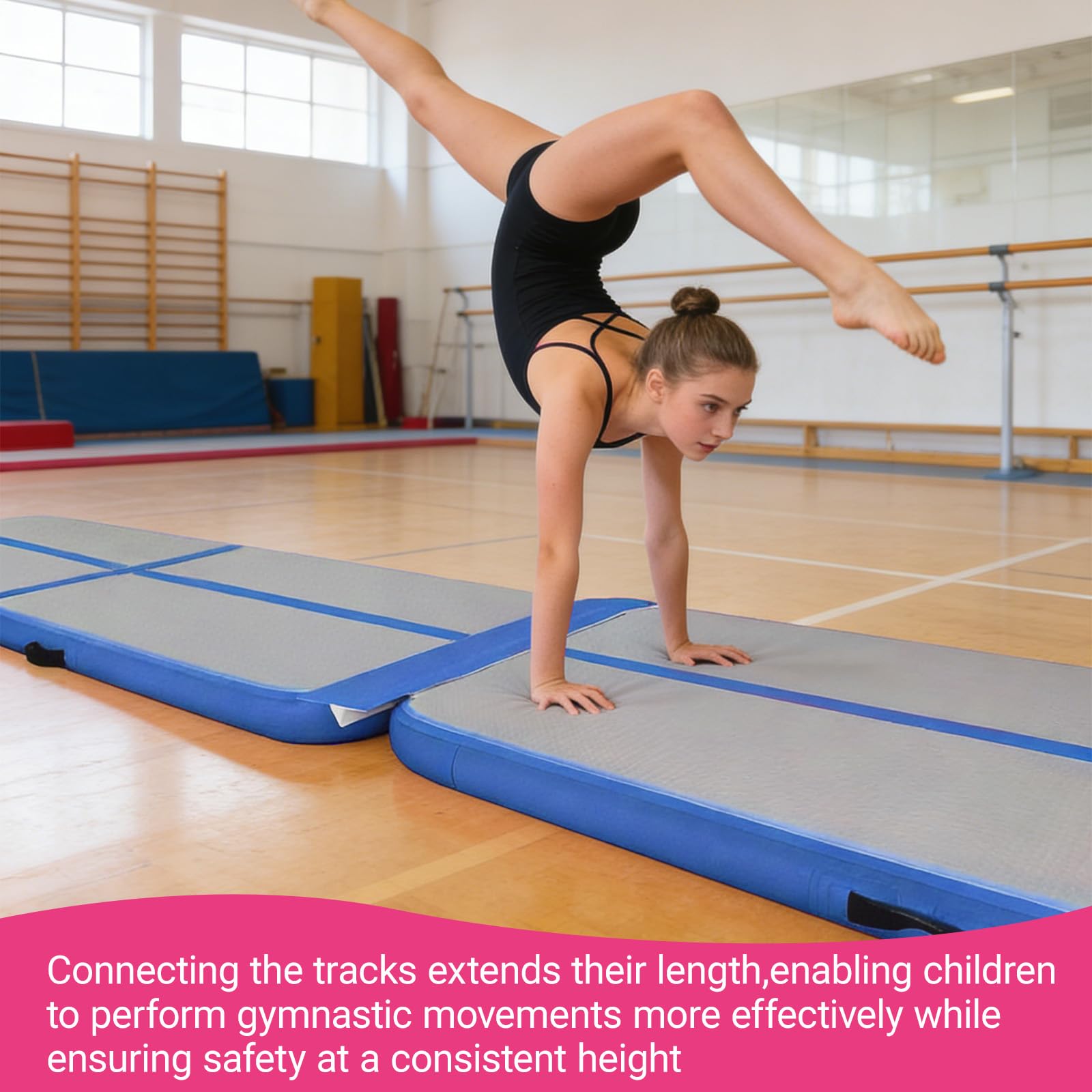 Nastro di collegamento Air Track da 1 metro per materassini gonfiabili, per ginnastica, yoga, campeggio, allenamento