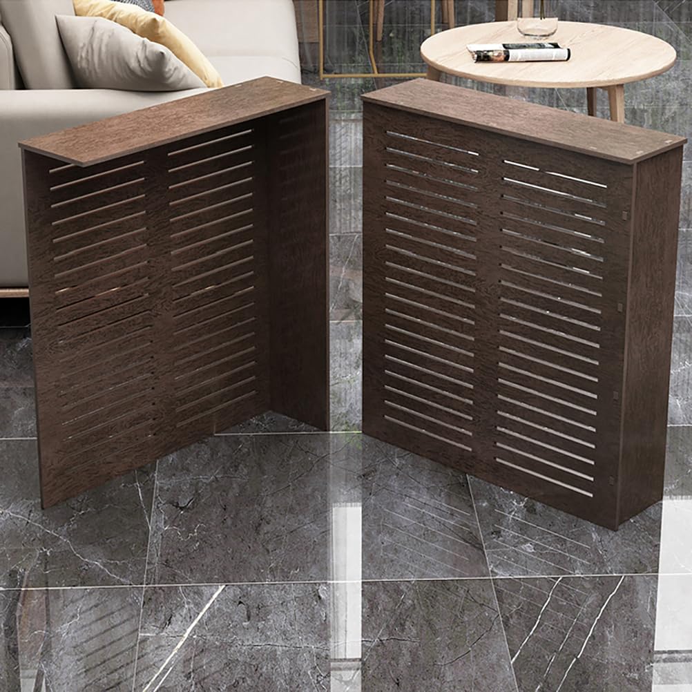 Radiator Covers for Home Radiator Cover Shelf Heater Heating Cabinet Shelf Wood Heater Covers Louvered Grill Living Bedroom Office Heating Decorative Cabinet L50/60/70CM,Brown,L50*H60*W20