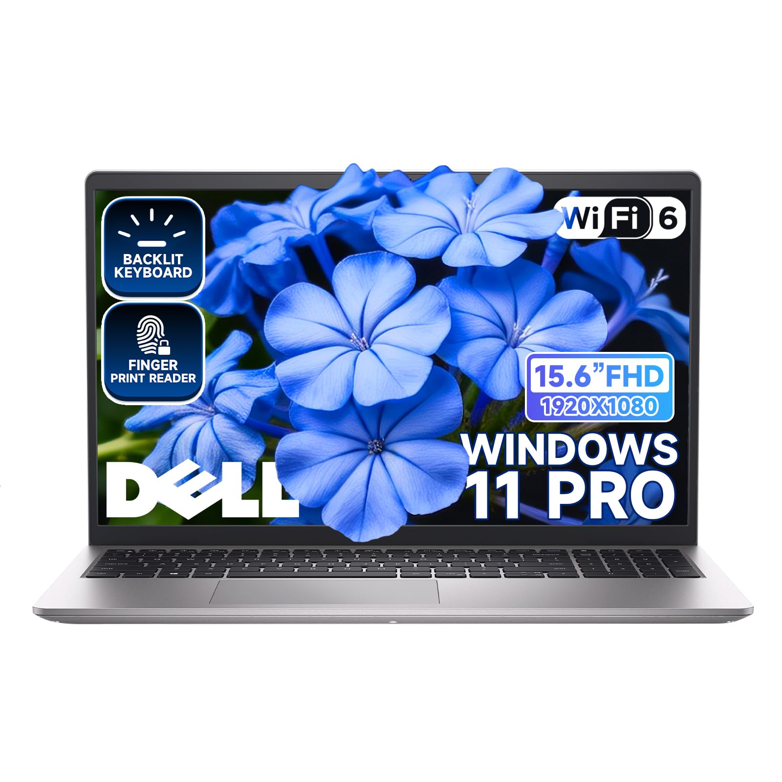 15 Laptop DC15250 for Business, Intel 10-Core i7-1355U, 32GB RAM, 1TB SSD, 15.6" FHD IPS 120hz 250nits Display, Backlit Keyboard, Fingerprint Reader, Copilot AI, Windows 11 Pro, Sliver