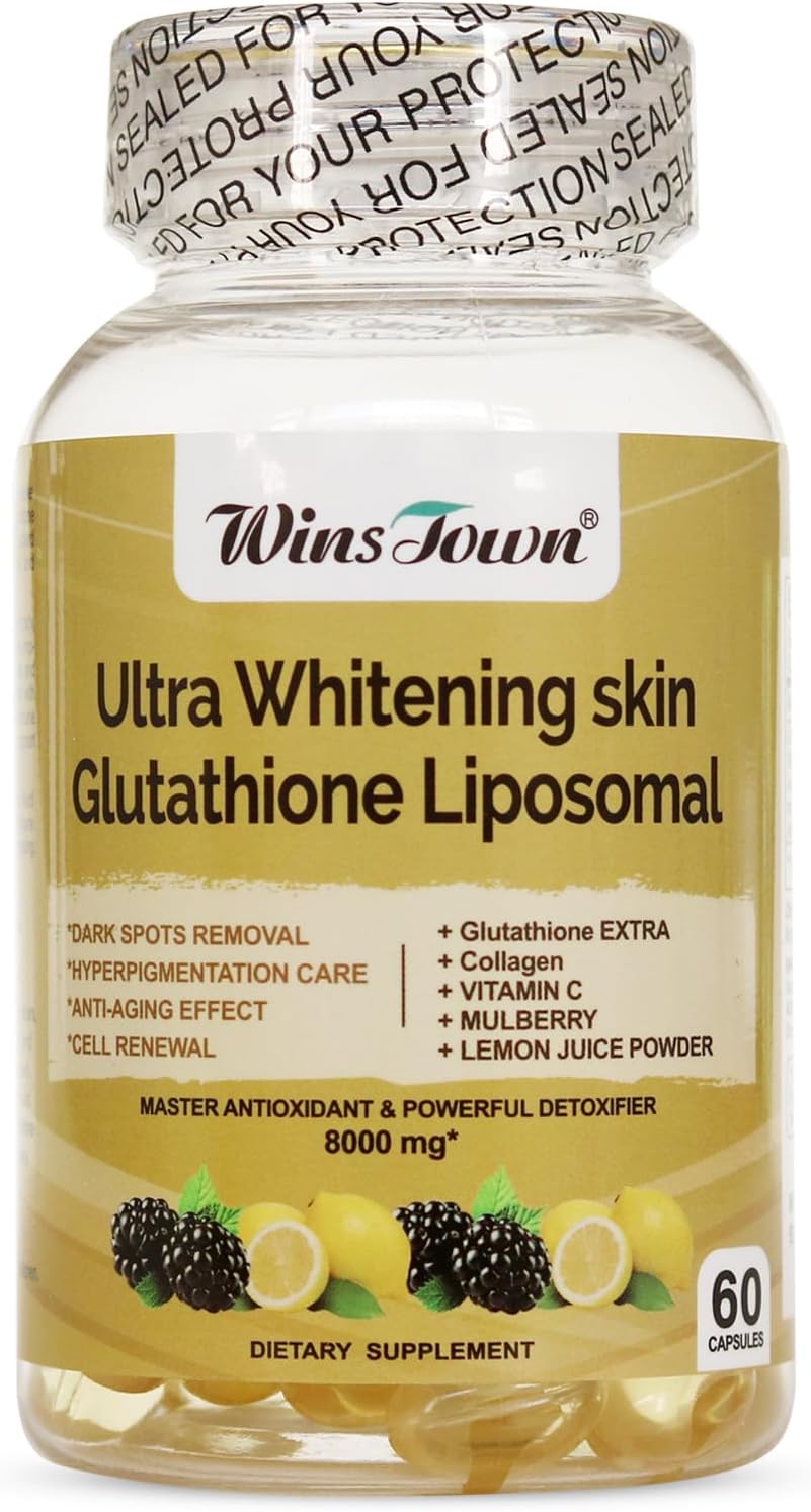 Whitening Skin 8000mg Glutathione Liposomal Softgels, 60 Ct