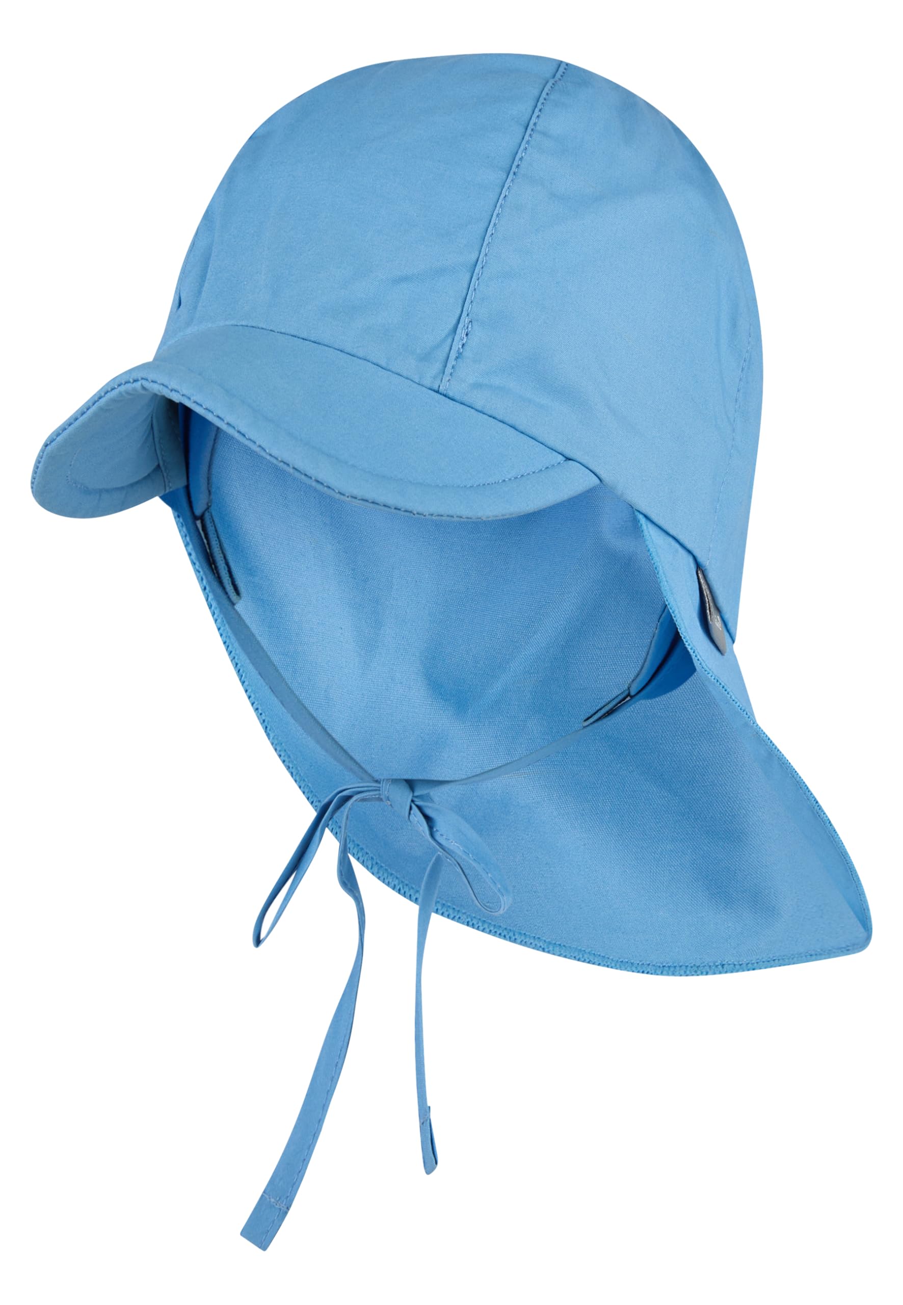 Sterntaler Schirmmütze Nacken - Unisex Baby- und Kinder Mütze mit Nackenschutz und einsteckbaren Ohrenklappen - UV-Schutz 50+ Sommermütze zum Binden - Popeline (Bio) Kopfbedeckung