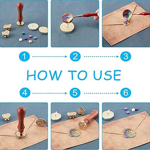 Miniatura 5 de CRASPIRE Sello de cera de caracol de 0.984 in, calavera de Halloween, cabeza de latón con mango de madera, sello de sellado, carta de boda,