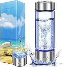 Premium Hydrogen Water Bottle with Advanced Electrolysis Technology, High Borosilicate Glass, Leak-Proof Design, 420ml Capacity, Enhances Skin Health, Sleep Quality, Metabolism, and Vitality