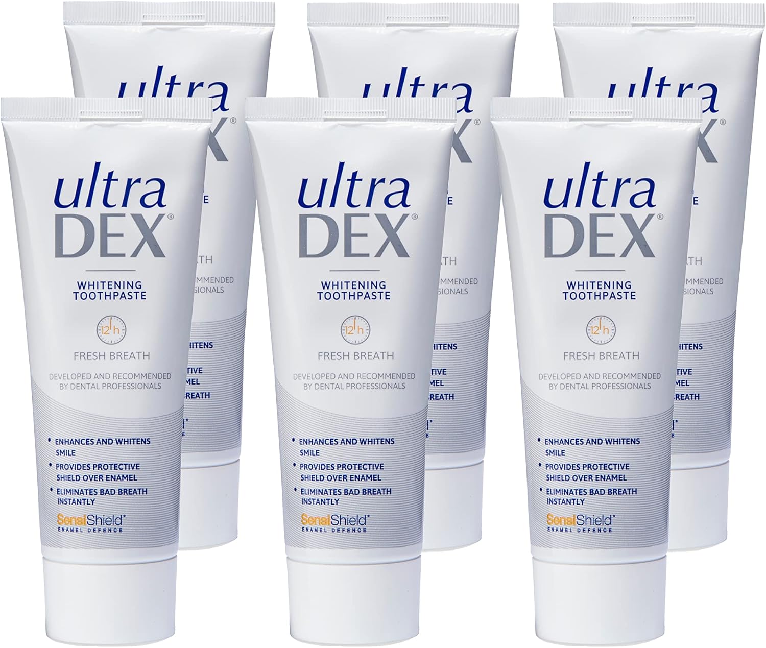 UltraDEX Whitening Toothpaste + Enamel Defense, Clinically Proven 12hr