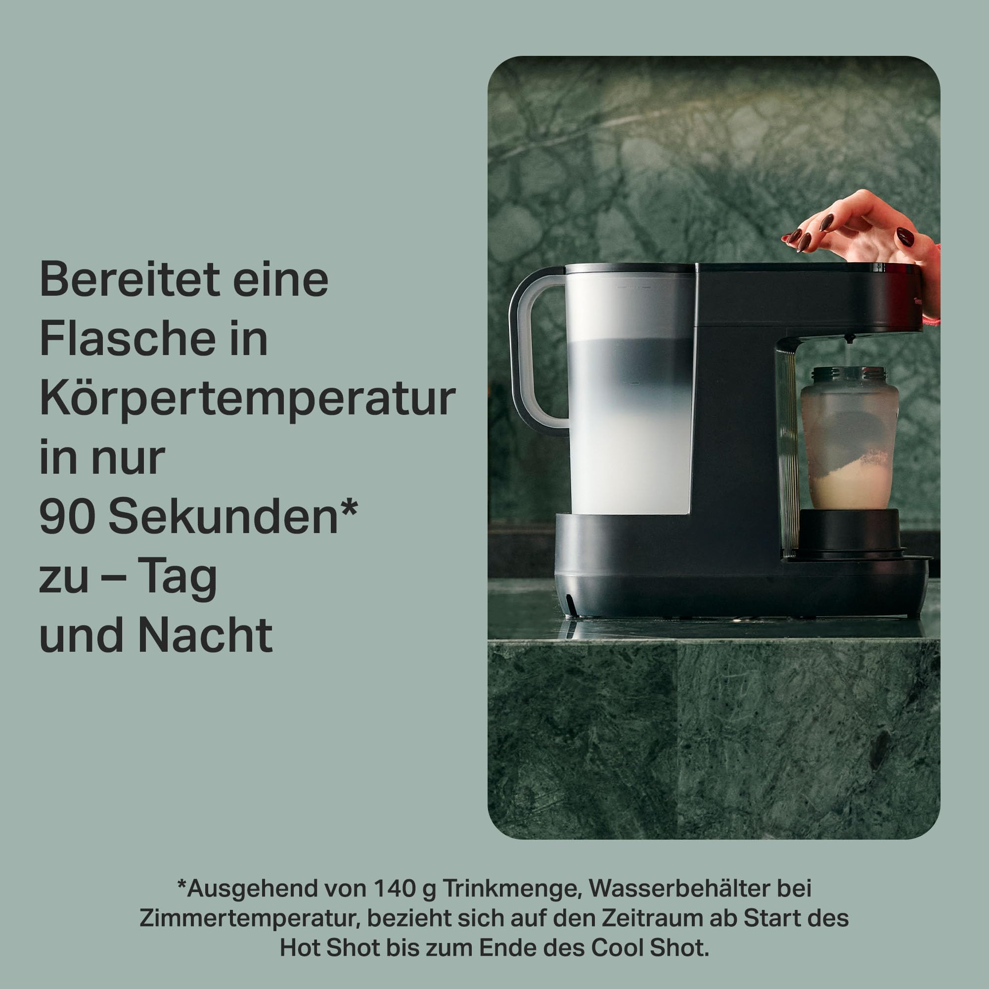 Tommee Tippee Perfect-Prep-Maschine Flaschenzubereiter mit antibakteriellem Wasserfilter und App-Unterstützung