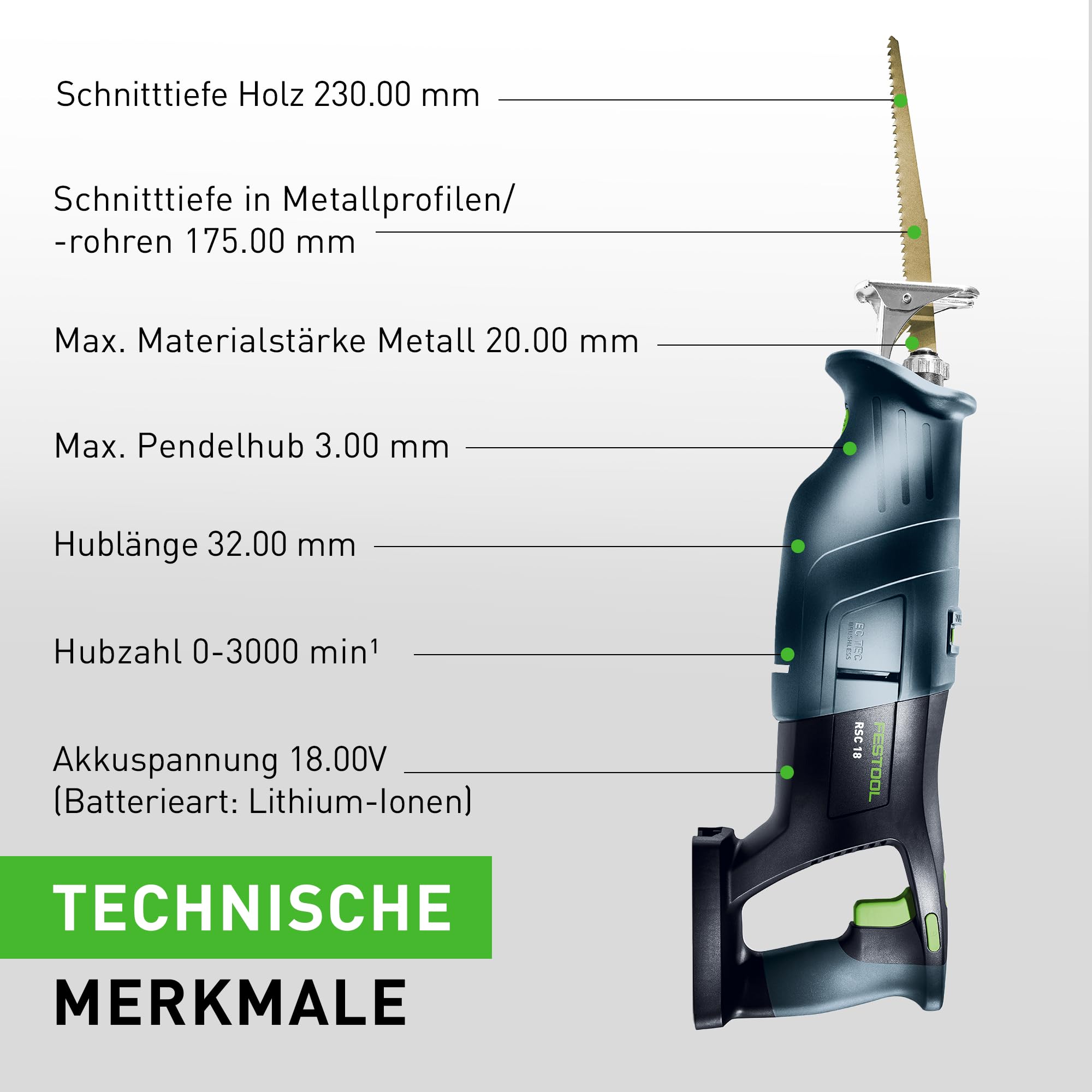Festool Scie sabre sans fil RSC 18 EB-Basic