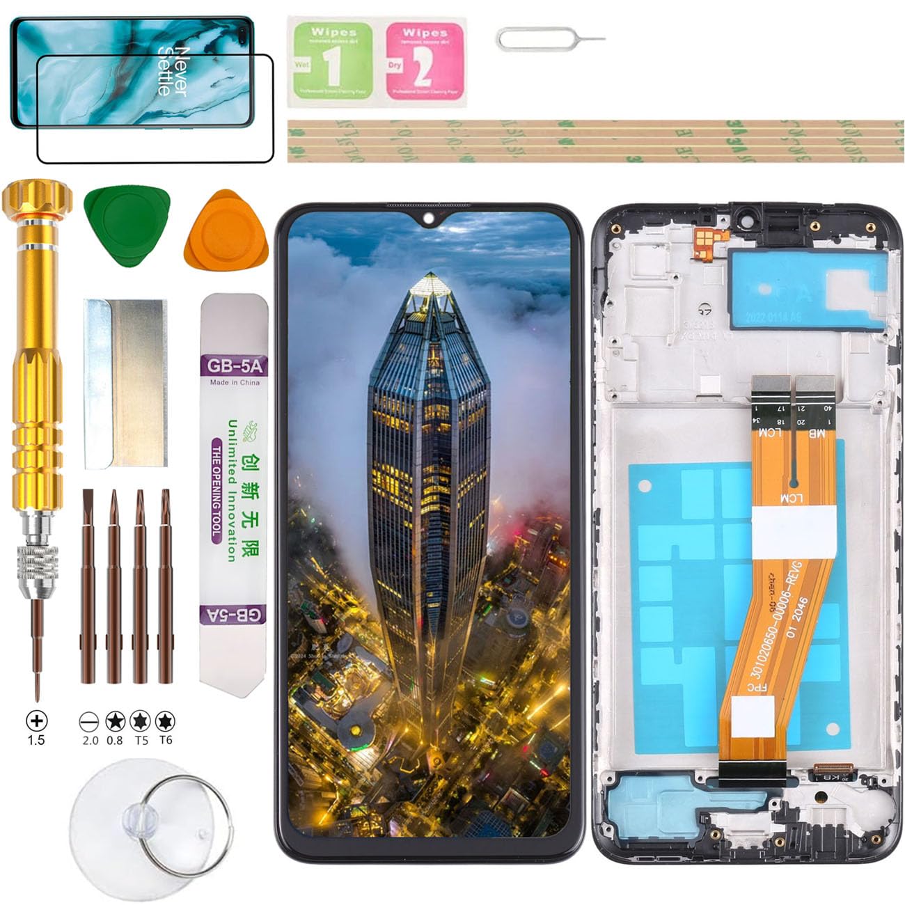 LCD-Display-Baugruppe für Samsung Galaxy A03 SM-A035G/DSN, A035G Bildschirm-Ersatz-Set