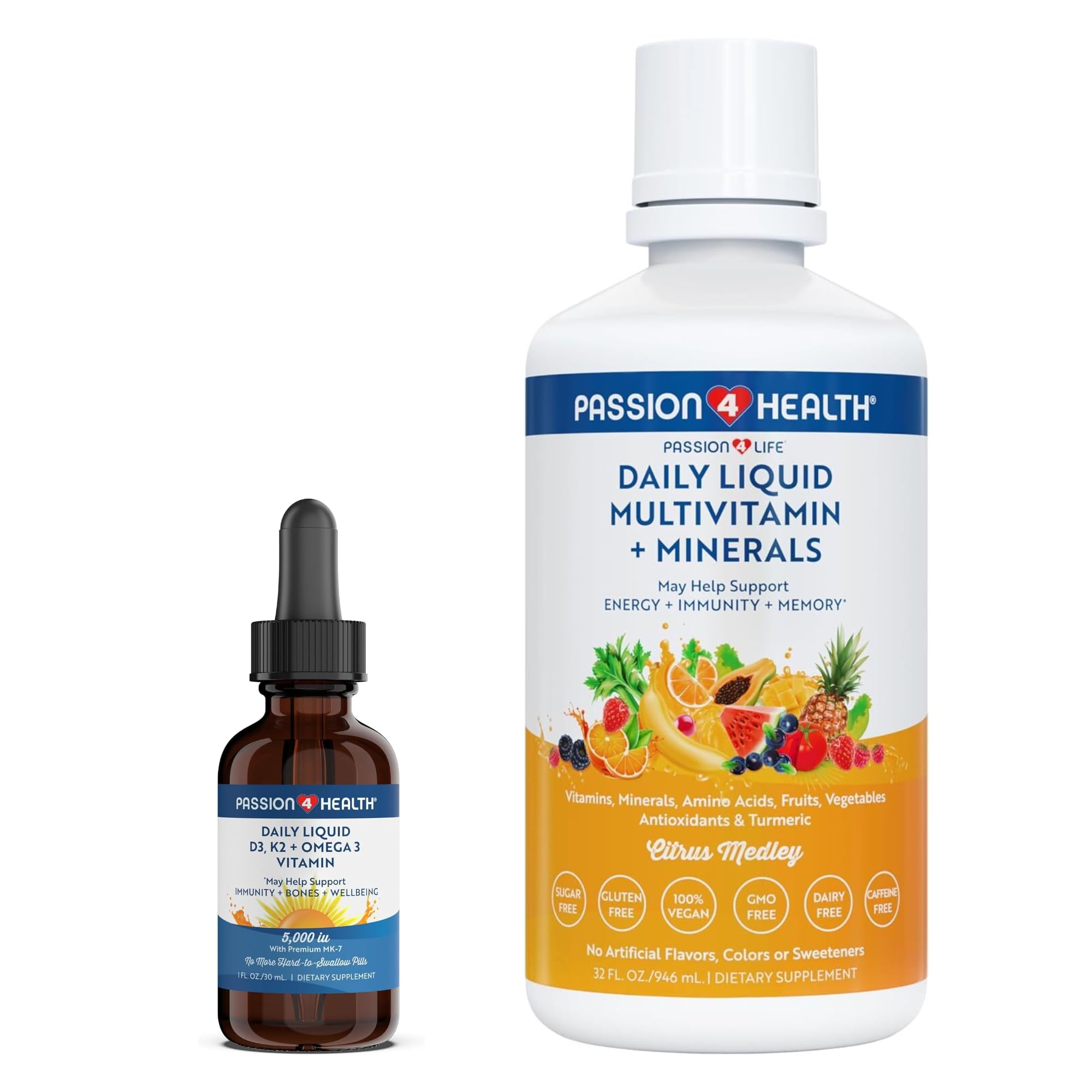 Liquid Multivitamin Plus Organic Liquid D3K2 Omega 3